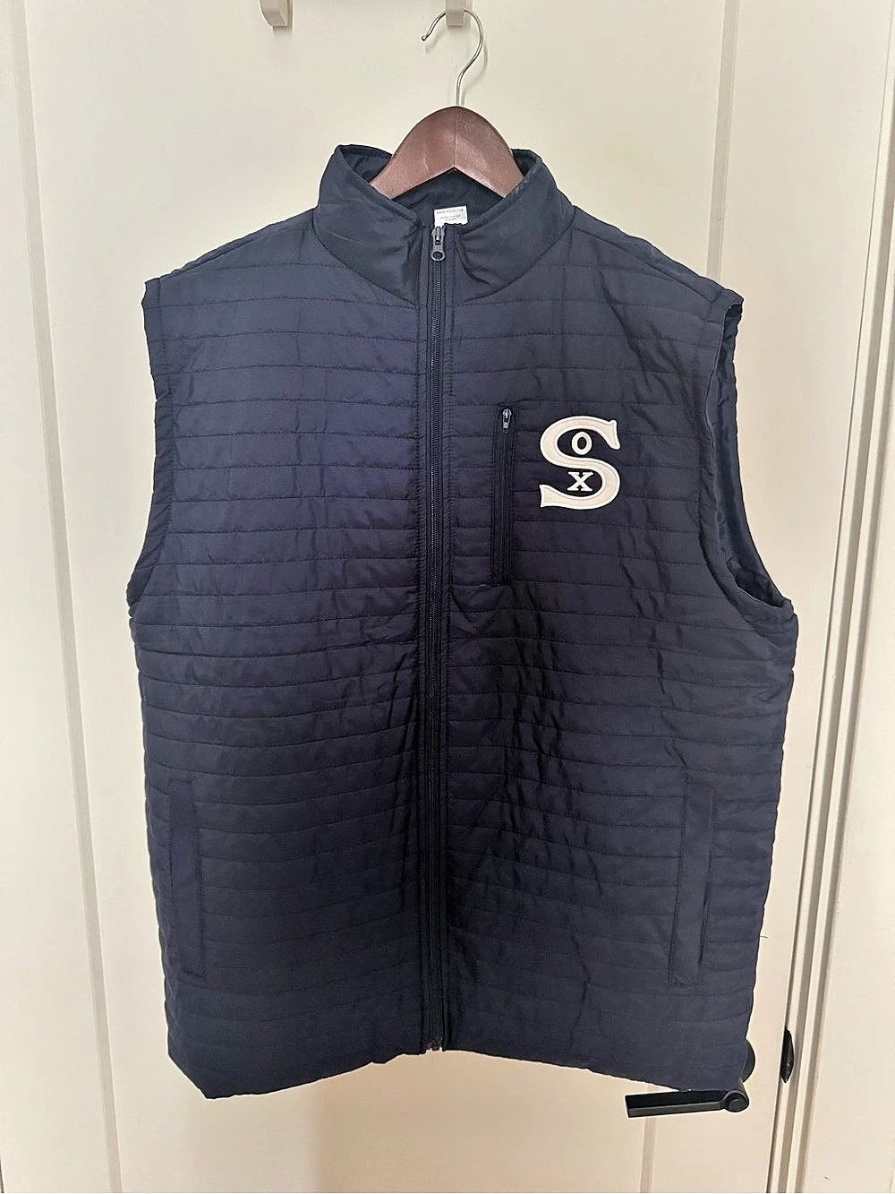 White Sox Quilted Vest in Blue Size XL Like New